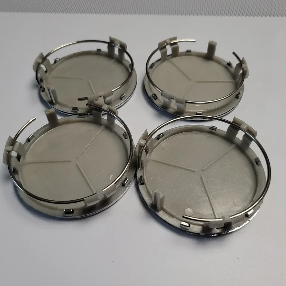4 Gloss Black WHEEL CENTER HUB CAPS EMBLEM FITS MERCEDES BENZ 75MM / 3 INCH - Picture 6 of 6